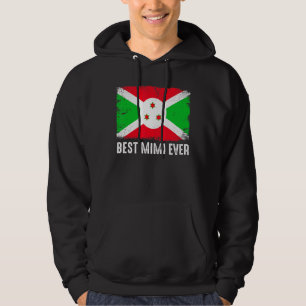 Retro Burundi Flag Best Mimi Ever Mother's Day Hoodie