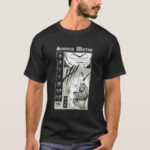 Retro Bushido Samurai Warrior with Katana sword T-Shirt