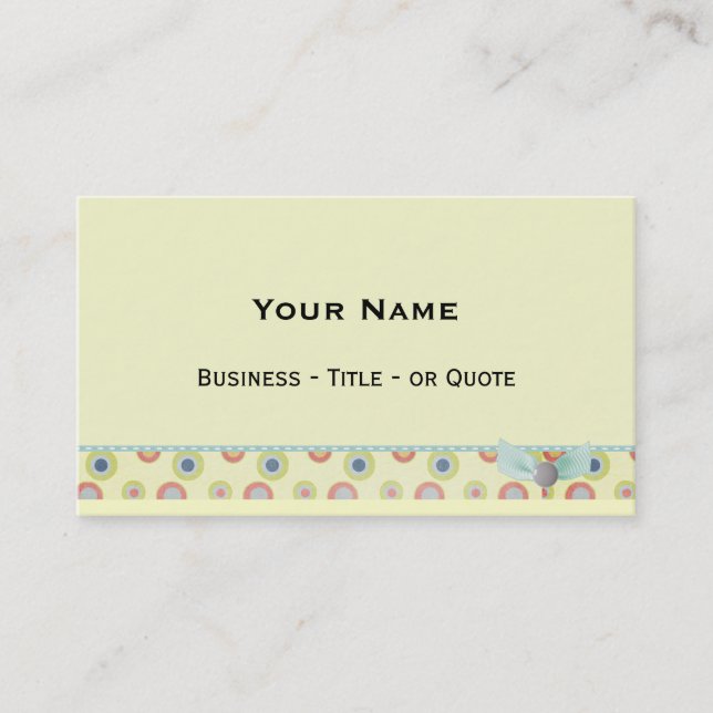 Retro Business Card or Profile Card (Front)