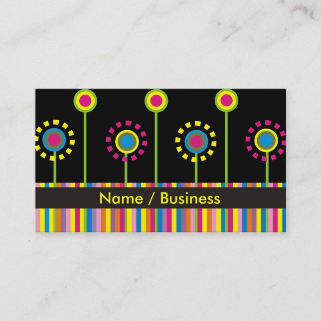 Retro Business Cards. Card (Front)