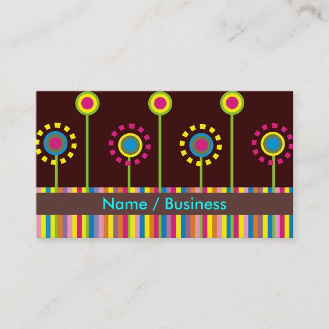 Retro Business Cards. Card (Front)