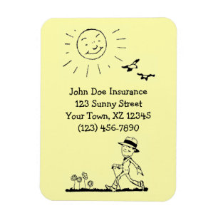 Retro Businessman on Sunny Day Magnet