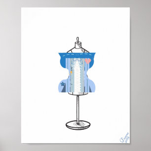 Retro Bustier Corset Painting art print