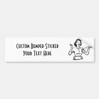 Retro Busy Housewife Bumper Sticker