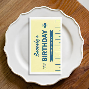 Retro Butter Stick Personalized Dinner Napkins
