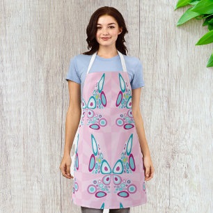 Retro Butterfly Abstract Pop Art  Apron