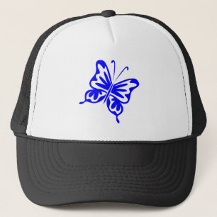 Retro Butterfly - Blue Trucker Hat