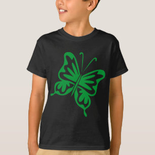Retro Butterfly - Grass Green T-Shirt