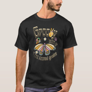 Retro Butterfly Groovy Mom Of The Second Grader 2n T-Shirt