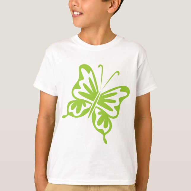 Retro Butterfly - Martian green T-Shirt (Front)
