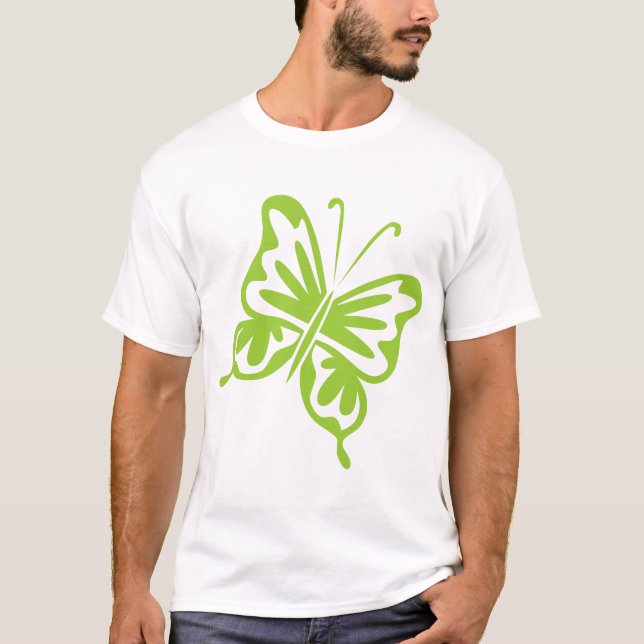 Retro Butterfly - Martian green T-Shirt (Front)