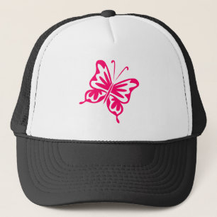 Retro Butterfly - Neon Red Trucker Hat