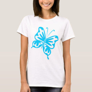Retro Butterfly - Sky Blue T-Shirt