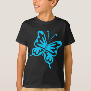 Retro Butterfly - Sky Blue T-Shirt