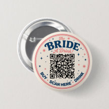 Retro Buy the Bride a Drink Bachelorette Party QR