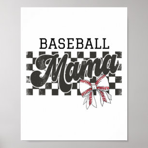 Retro Bysebyll Mama Chequered Bysebyll For Mom Mot Poster