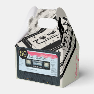 Retro C Audiotape 50th Birthday Thank You GFB Favor Box