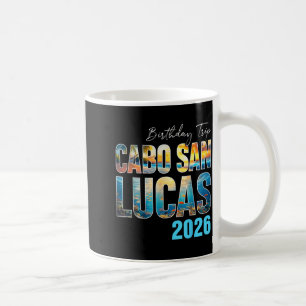 Retro Cabo San Lucas 2026 Birthday Trip Family Coffee Mug
