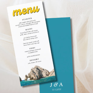 Retro Cabo Wedding Reception Dinner Menu