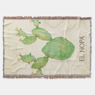 Retro Cactus design throw blanket