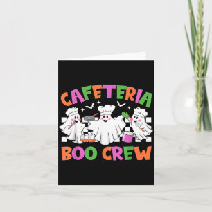 Retro Cafeteria Boo Crew Cafeteria Worker Card