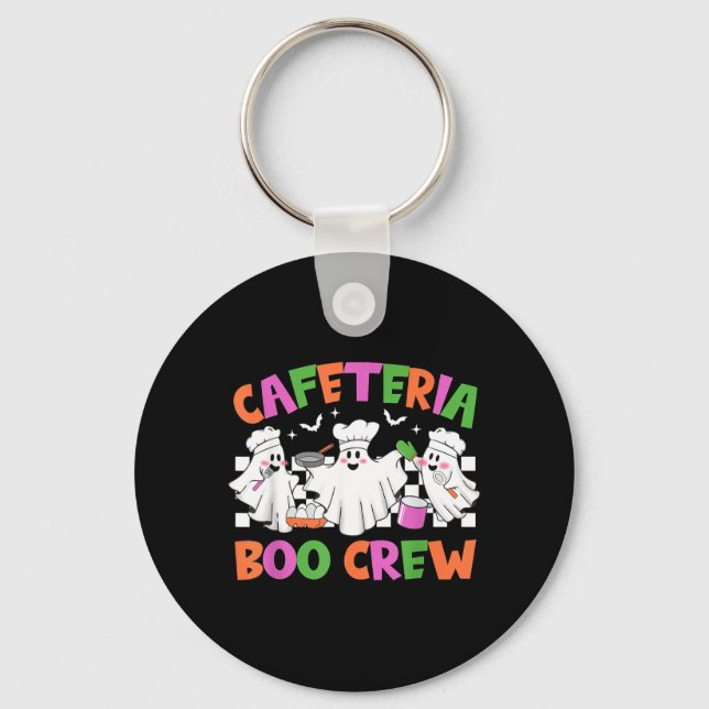 Retro Cafeteria Boo Crew Cafeteria Worker Keychain (Front)