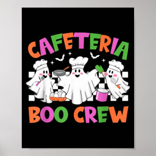 Retro Cafeteria Boo Crew Cafeteria Worker Poster