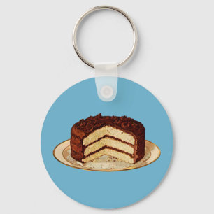 Retro Cake Keychain