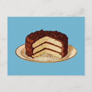 Retro Cake Postcard