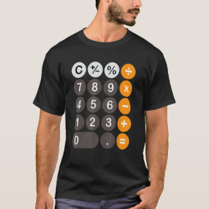 Retro Calculator Buttons Simple Halloween Costume  T-Shirt