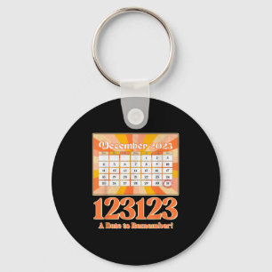 Retro Calendar_ Remember New Year's Eve 2023-24 Keychain