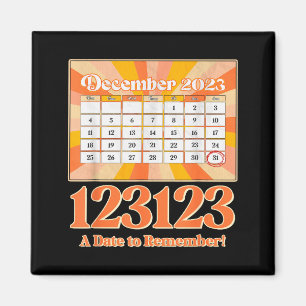 Retro Calendar_ Remember New Year's Eve 2023-24 Magnet