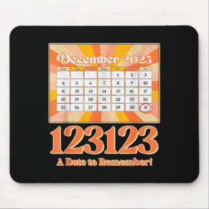 Retro Calendar_ Remember New Year's Eve 2023-24 Mouse Pad