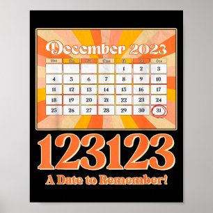 Retro Calendar_ Remember New Year's Eve 2023-24 Poster