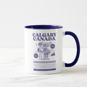 Retro Calgary Alberta Canada Moose Skyline Mug