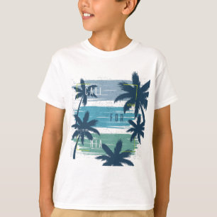 Retro California Palm Tree– Beach Sunset Aesthetic T-Shirt