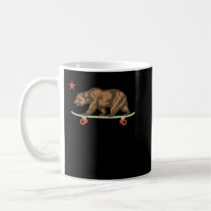 Retro California Skateboard Bear Skating Skate Sta Coffee Mug