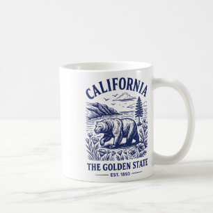 Retro California State Shirt Est 1850 Golden Coast Coffee Mug