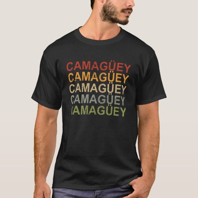 Retro Camaguey Cuba Travel Proud Cuban Camagüey T-Shirt (Front)