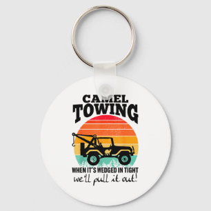 Retro Camel Towing Sarcastic Quotes Life Without M Keychain
