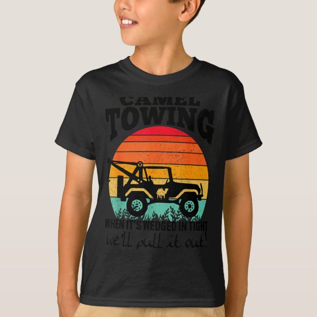 Retro Camel Towing Sarcastic Quotes Life Without M T-Shirt (Front)