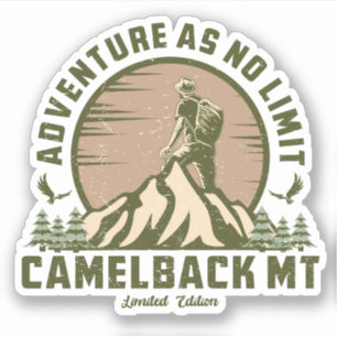Retro Camelback Mountain Hike Sunset T-Shirt