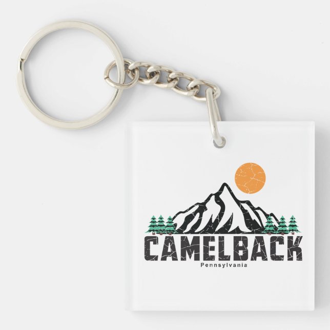 Retro Camelback Mountain Ski Keychain (Front)