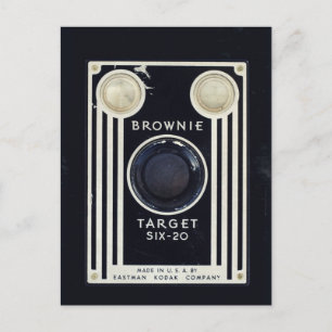 Retro camera brownie target. postcard