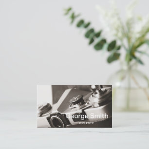 Retro camera business card