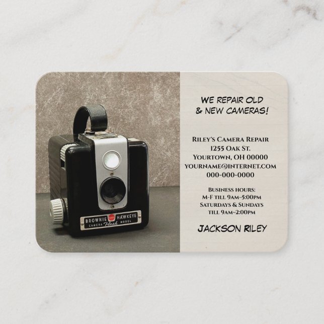 Retro Camera Business Card (Front)