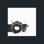 Retro Camera Photographer Art Canvas Print<br><div class="desc">Display this retro camera in your home gallery for a chic modern piece. Featuring a classic professional handheld film camera.</div>