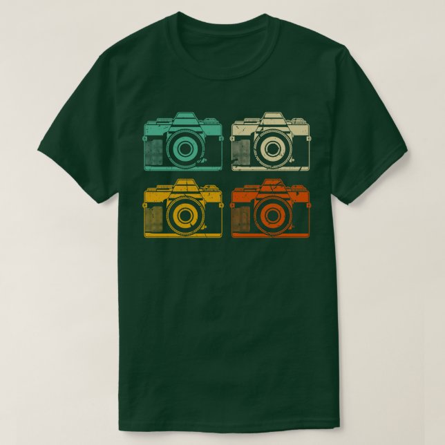 Retro Camera Photographer T-Shirt (Design Front)