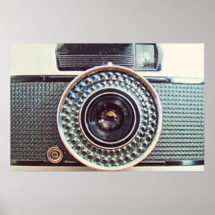 Retro camera poster