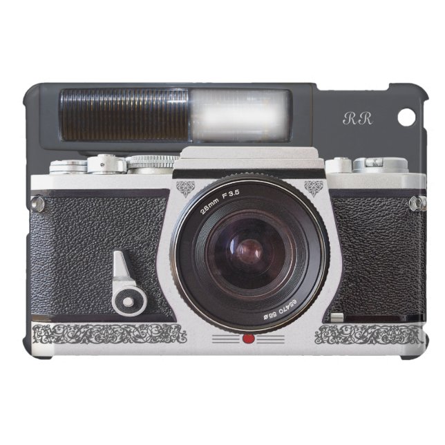 Retro Camera Scroll FX Flash Mini iPad Case (Back Horizontal)